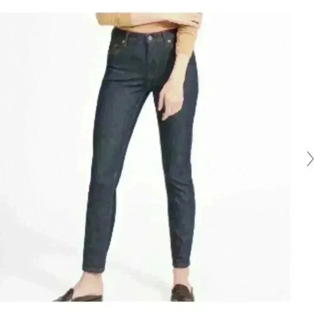 Everlane Mid Rise Skinny Dark Indigo Dark Wash Jean Size 23 Tall